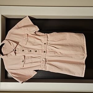 Pink Denim Jumper Dress